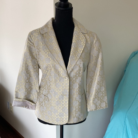 Sigrid Olsen silk blend brocade suit jacket - Picture 1 of 11